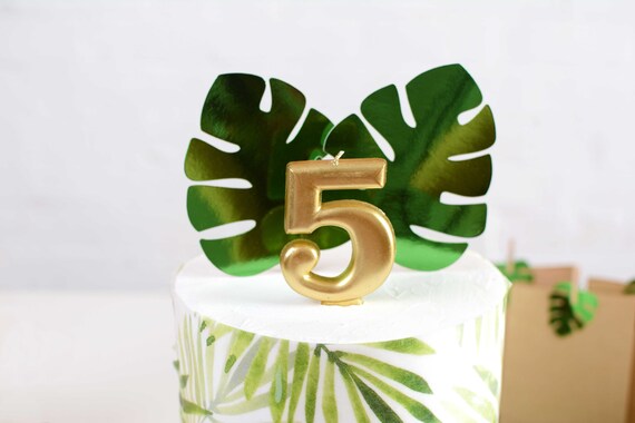 Palm Leaf Cake Topper, Jungle Party, Tropical Party, Wild One, Jungle Baby Shower, Jungle decor, Tropical Party Decor, Tropical Baby Shower Il_570xn