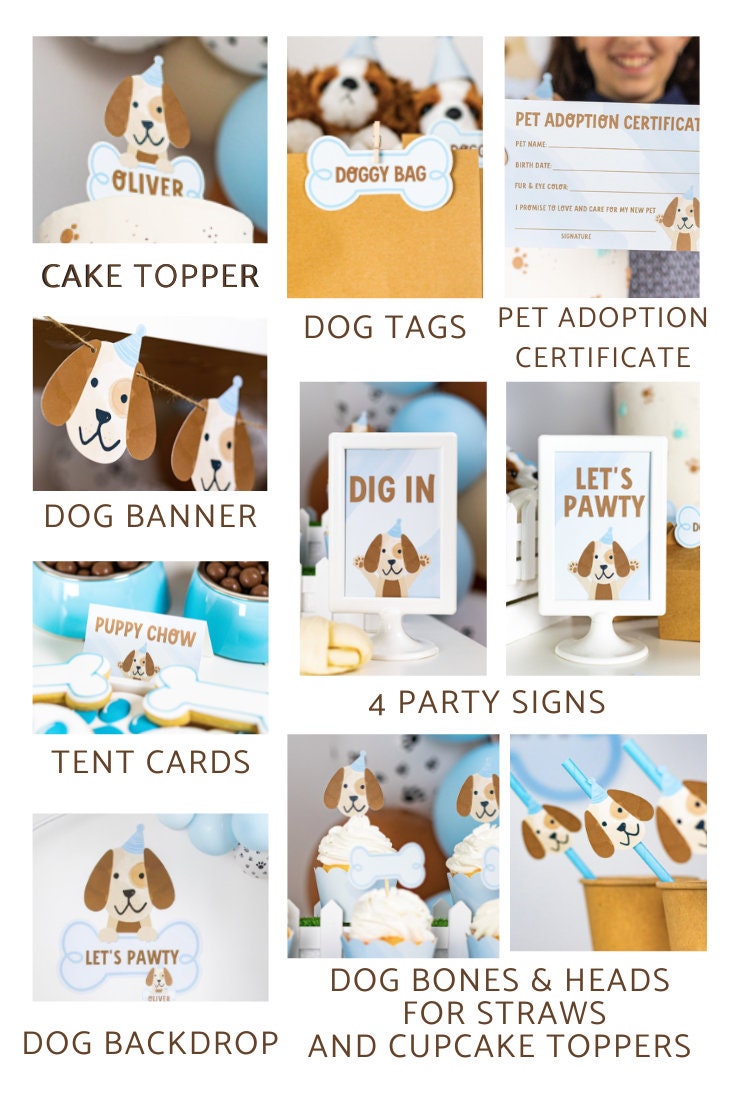 Puppy Birthday Party Bundle | Printable Dog Party Decorations | Lets ...