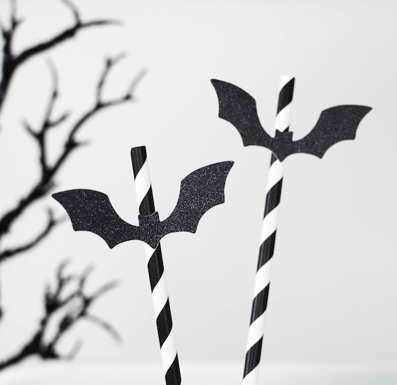 Download 3d Glitter Bat Straws Halloween Straws Halloween Decor Halloween Svg Halloween Shirt Halloween Wreath Halloween Signs Paper Bats By Funkissd Catch My Party