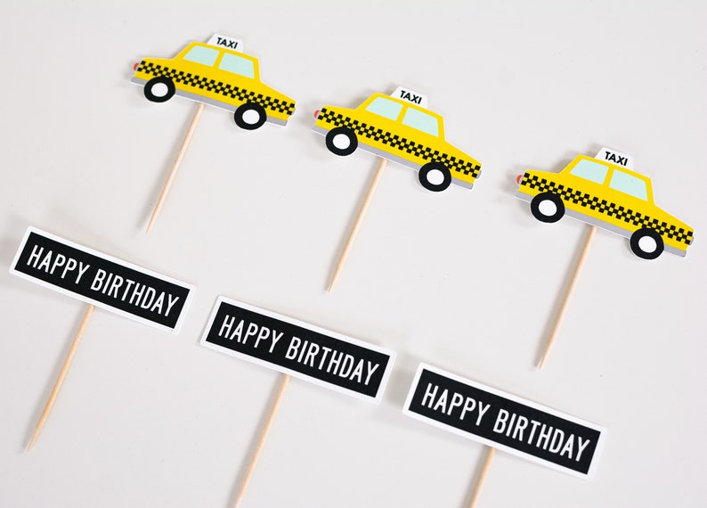 New York City Cupcake Toppers New York Birthday Party NYC Etsy