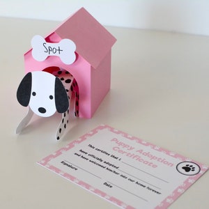 Printable Adopt a Puppy Activity Template, Dog and Dog House Instant ...