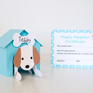Printable Adopt a Puppy Activity Template, Dog and Dog House Instant ...