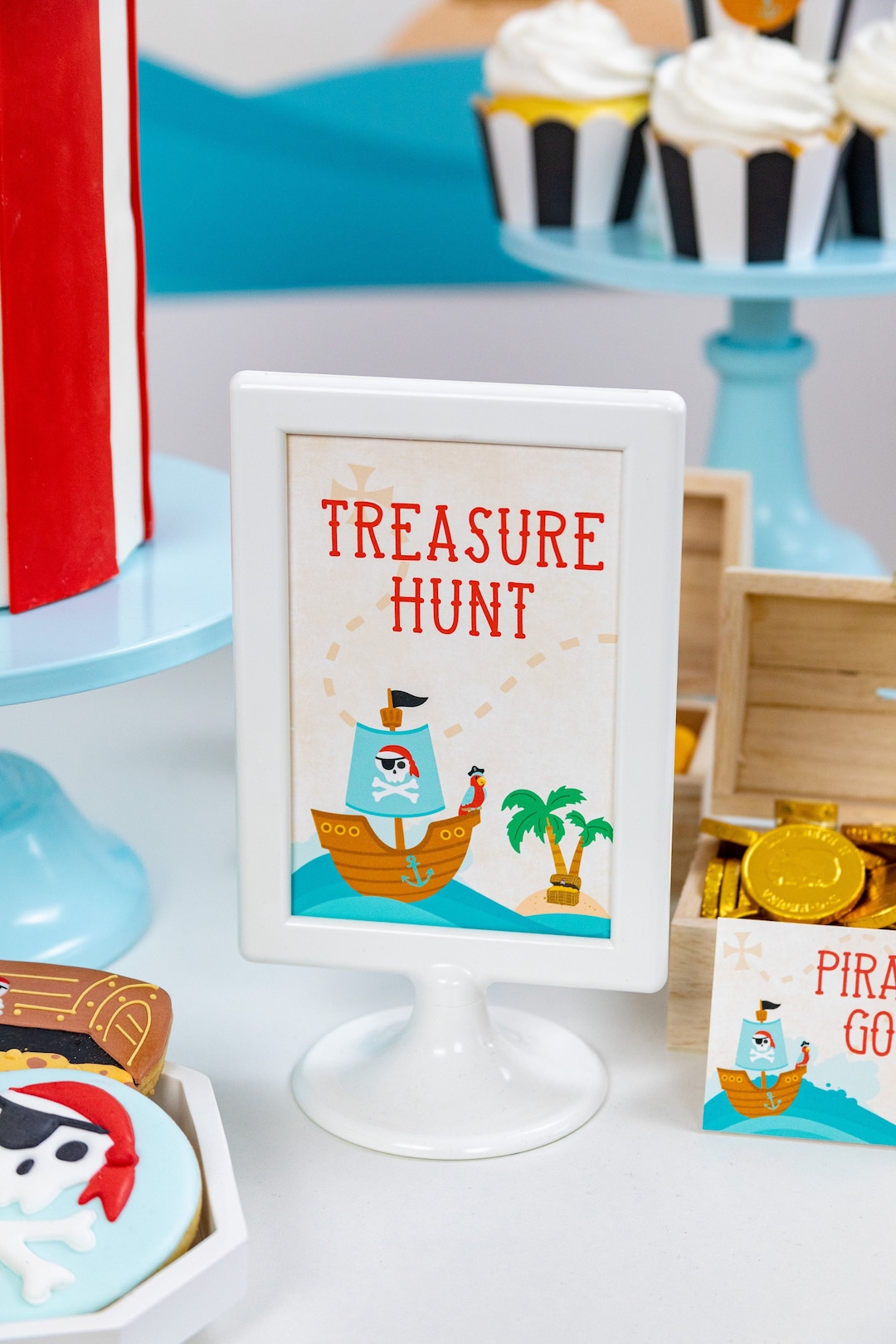 Treasure Hunt Pirate Party Sign, Pirate Food Sign, Pirate Party, Pirate ...