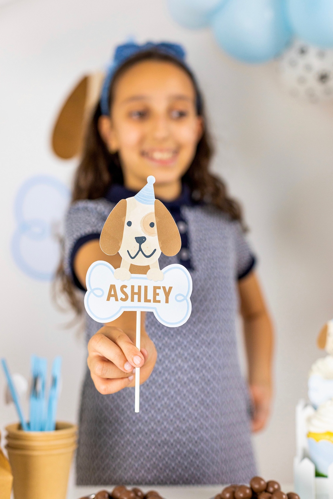 Personalized Puppy Dog Cake Topper Adopt Puppy Decor Dog Etsy
