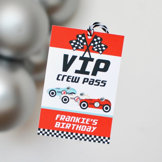 Personalisierter Vintage Rennwagen VIP Pass, Rennwagen