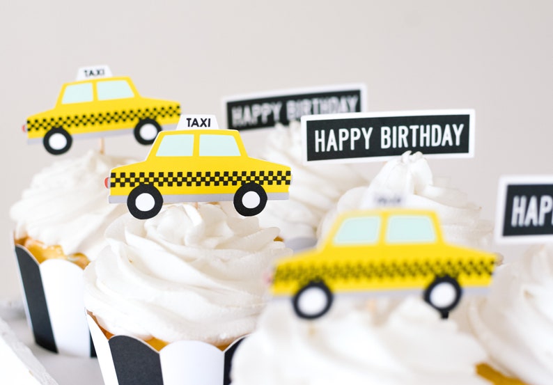 New York City Cupcake Toppers New York Birthday Party NYC Etsy