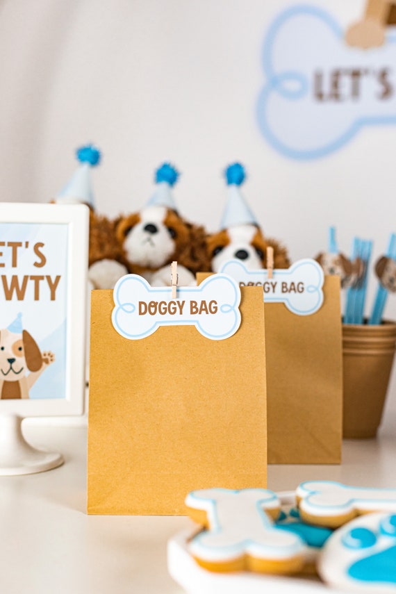 Doggy Bag Gift Tags, Adopt a Puppy Party, Adopt a Puppy Theme