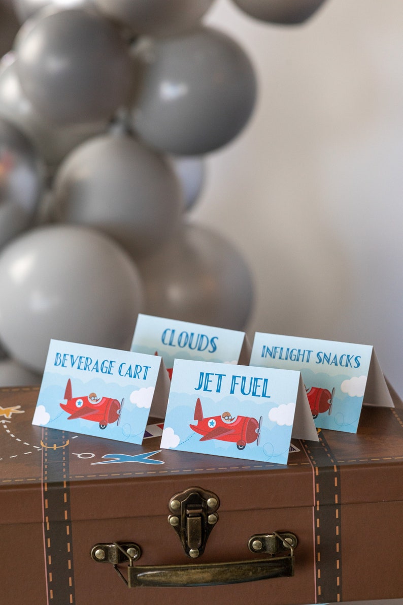 Entertainment Inflight Cards Custom Vintage Airplane Tent Cards | Airplane Food Labels, Airplane ...