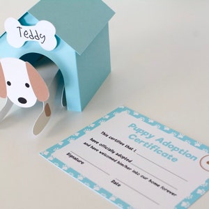 Printable Adopt a Puppy Activity Template, Dog and Dog House Instant ...