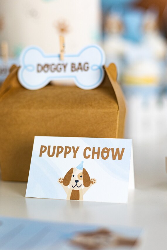 Custom Puppy Dog Tent Cards, Dog Food Labels, Adopt puppy, adopt puppy decor, puppy decor, puppy party, dog decor, dog party, puppy theme Il_570xn