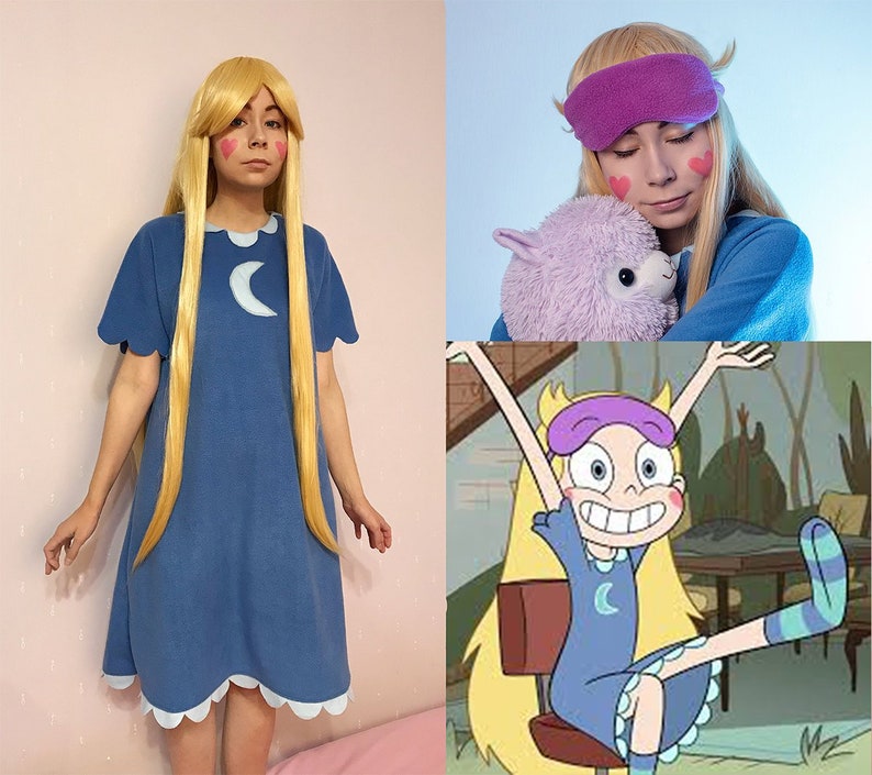 the Forces of Evil Star Christmas Gift Disney princess IN STOCK Star Butterfly Pajamas Nightie Dress Cosplay Halloween Costume Star vs
