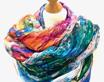 Scarf/sarong, JAPANESE GARDEN, scarf for women, scarves for women, scarves, scarves for men, Summer scarf, sarong dress, gift, sarong, wrap