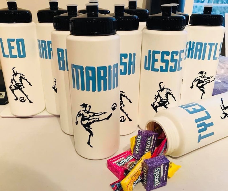 Personalized Water Bottles Sports Bottles Football Etsy