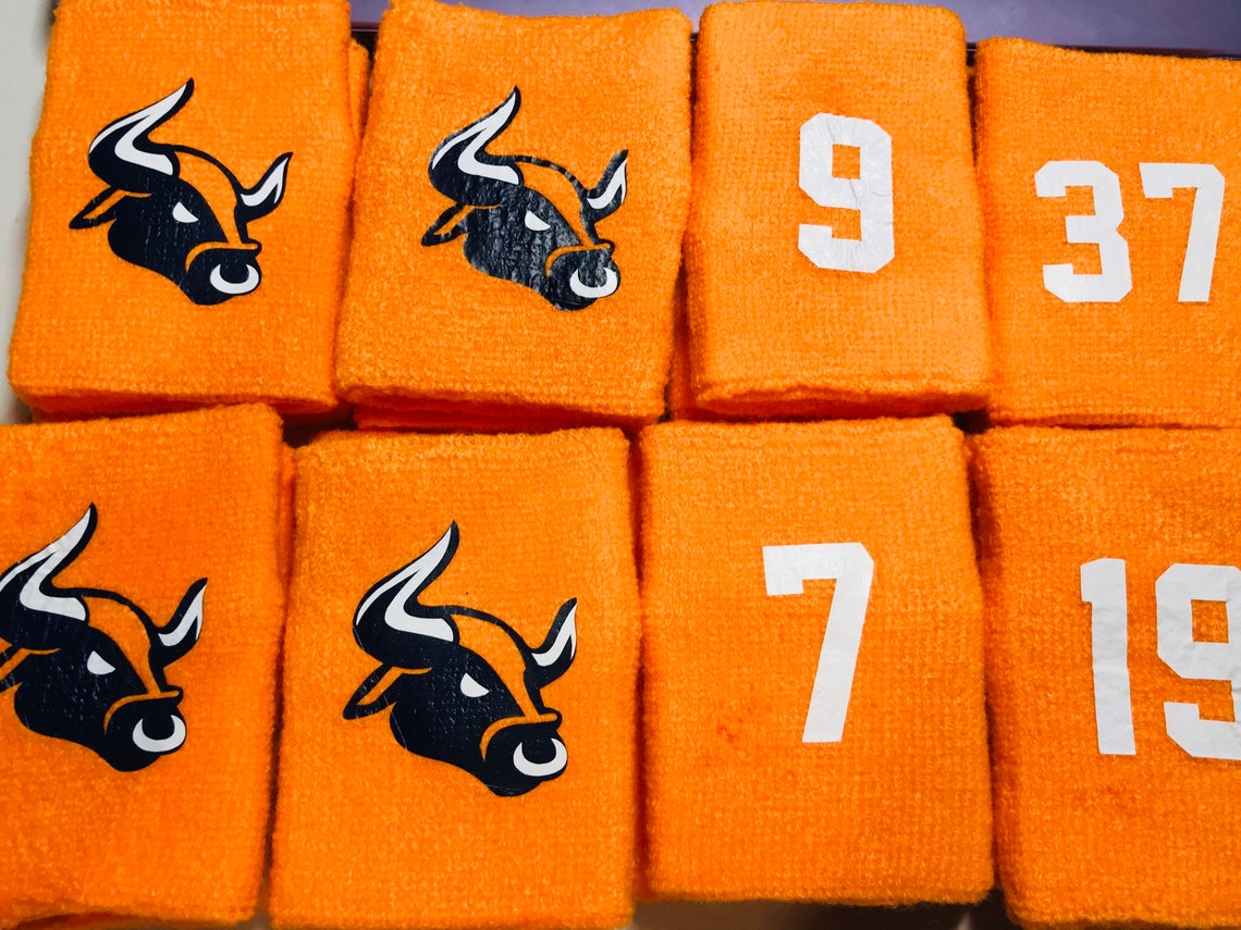 Personalized Wrist Sweatbands Custom Sweatbands Sports Etsy