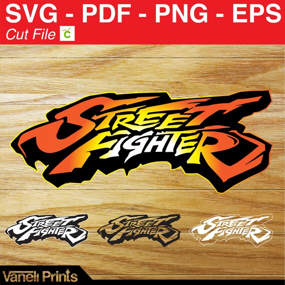 Street Fighter Classic Logo Vector Svg Png Dxf Eps Pdf Etsy Singapore
