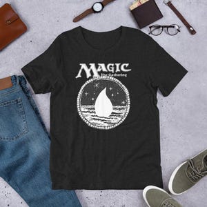Blau Mana | Grunge Kunst | MTG | Zauberhaft die sich versammelnde | T-Shirt |
