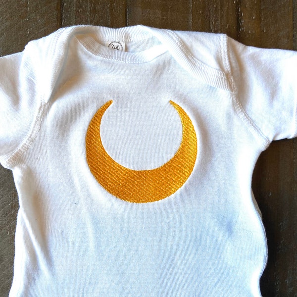 Moon Kitty Minimalist Baby Bodysuit