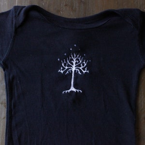 White Tree of Gondor Baby Bodysuit Short Sleeve