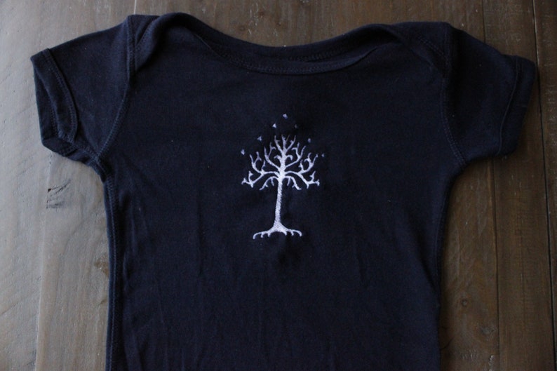 White Tree of Gondor Baby Bodysuit Short Sleeve