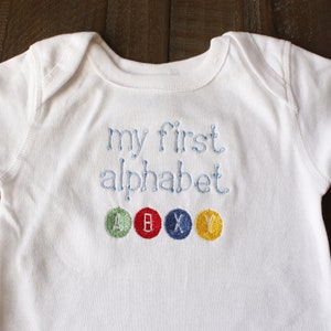 My First Alphabet Baby Bodysuit