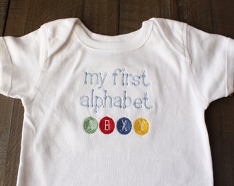 My First Alphabet Baby Bodysuit