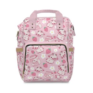 Strawberry Cow Multifunctional Diaper Backpack