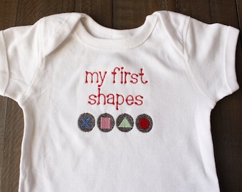 My First Shapes Baby Bodysuit