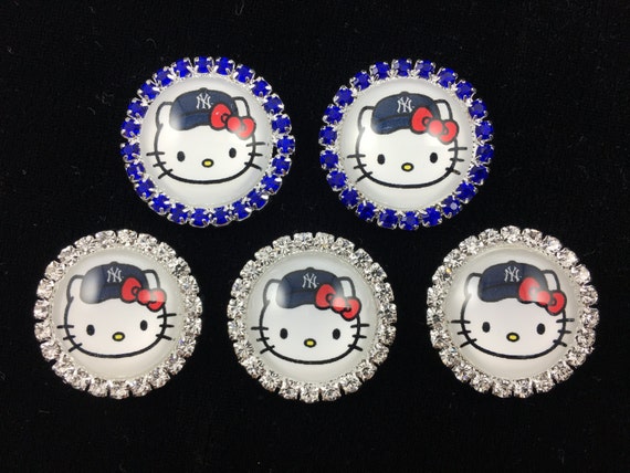 HELLO KITTY LA LAKERS 27mm GLASS DOME FLATBACK CABOCHON RHINESTONE 6 pcs Z HELLO KITTY LA LAKERS 27mm GLASS DOME FLATBACK CABOCHON RHINESTONE 6 pcs Z