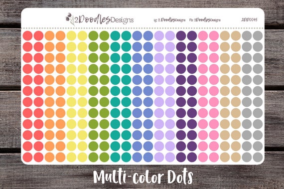 colored dot stickers