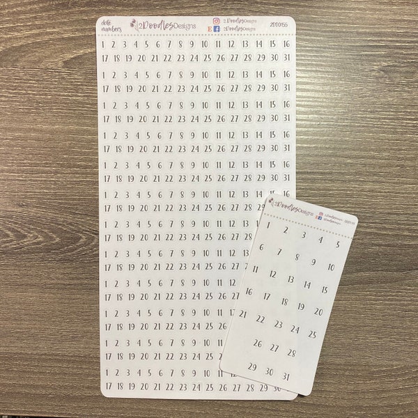Date Dot Numbers | Number Stickers | Erin Condren Sticker | Calendar Sticker | Happy Planner Stickers | 2DD0155