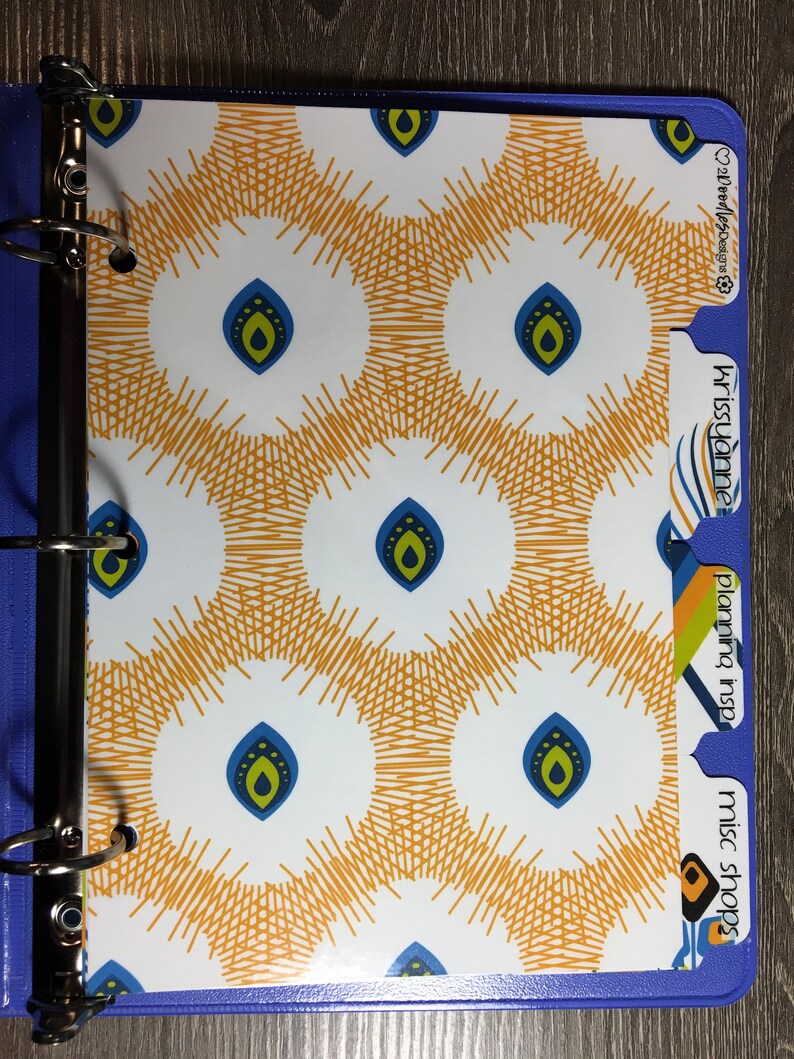 Planner Sticker Binder Dividers Personalized Binder Dividers Etsy