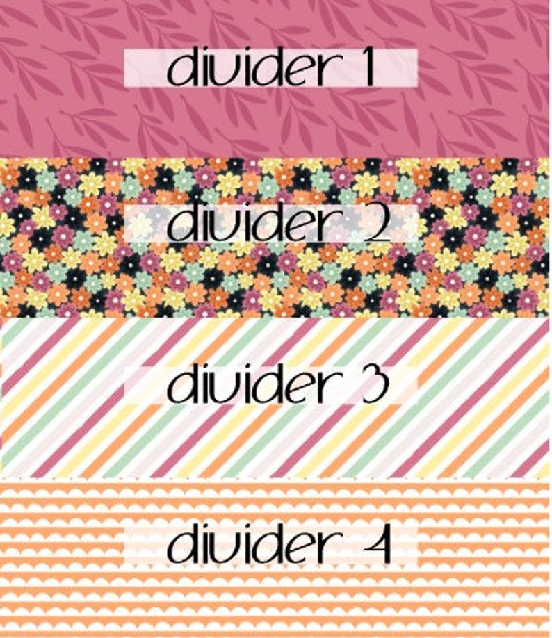 Planner Sticker Binder Dividers Personalized Binder Dividers Etsy