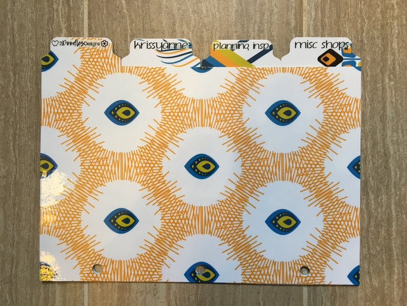 Planner Sticker Binder Dividers Personalized Binder Dividers Etsy