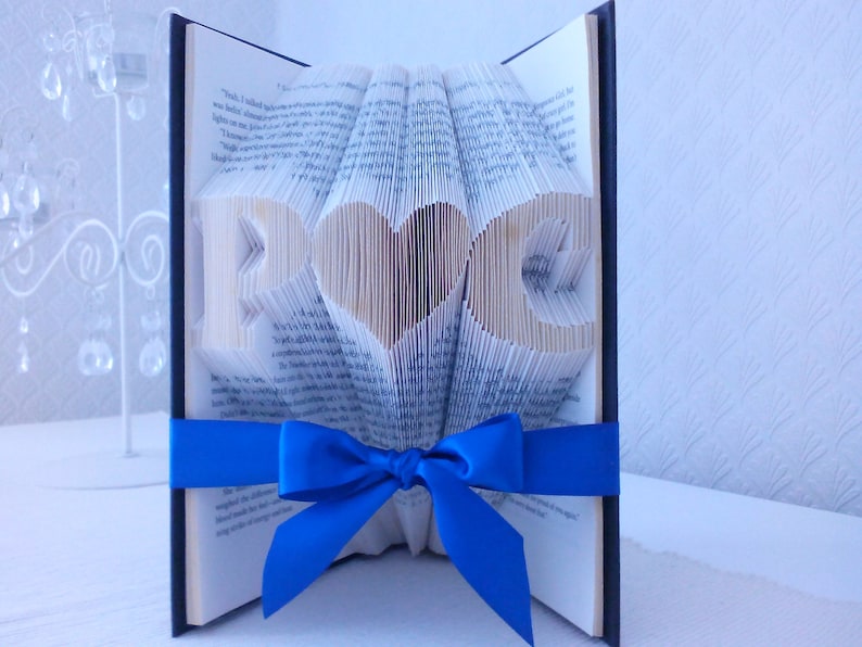 Personalised Book Fold Custom Folded Books Book Origami Etsy UK