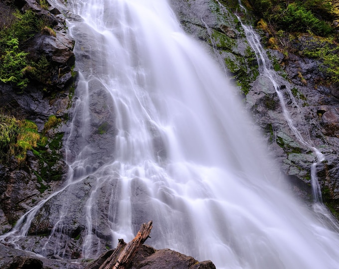 Featured listing image: Rocky Brook Falls, Waterfall Photo, Olympic National Park, Washington State, Landscape Photography, Nature, Fine Art Photography