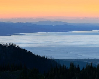 Pacific Vista, Sunset Photo, Hurricane Ridge, Pacific Ocean, Olympic National Park, Landscape Photography, Fine Art Photography, Washington