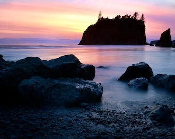 Ruby Beach Pastels, Sunset Photo, Pacific Ocean, Olympic National Park, Landscape Photography, Fine Art Photography, Washington State