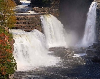 Photo de cascade, Ausable Chasm, Adirondacks, état de New York, photographie de paysage, impression de la Nature, « Rainbow Falls », Fine Art Photography