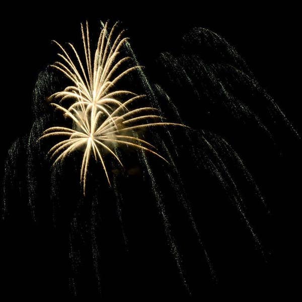 Fireworks Photo, Fourth of July, Art Print, "Twin Stars", Fine Art Photography, Long Exposure Photography, Celebration