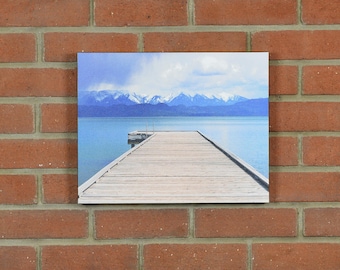 Canvas Gallery Wrap, Dock Photo, Pier Photo, Lake Photo, Landscape Photography, Nature Print, "The Long Walk", Fine Art Photography