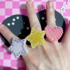 Sparkle Gem Resin Rings