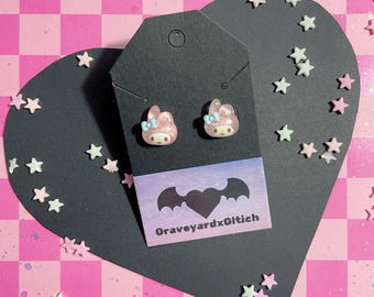 Sparkle Dreamy My Melody Stud Earrings
