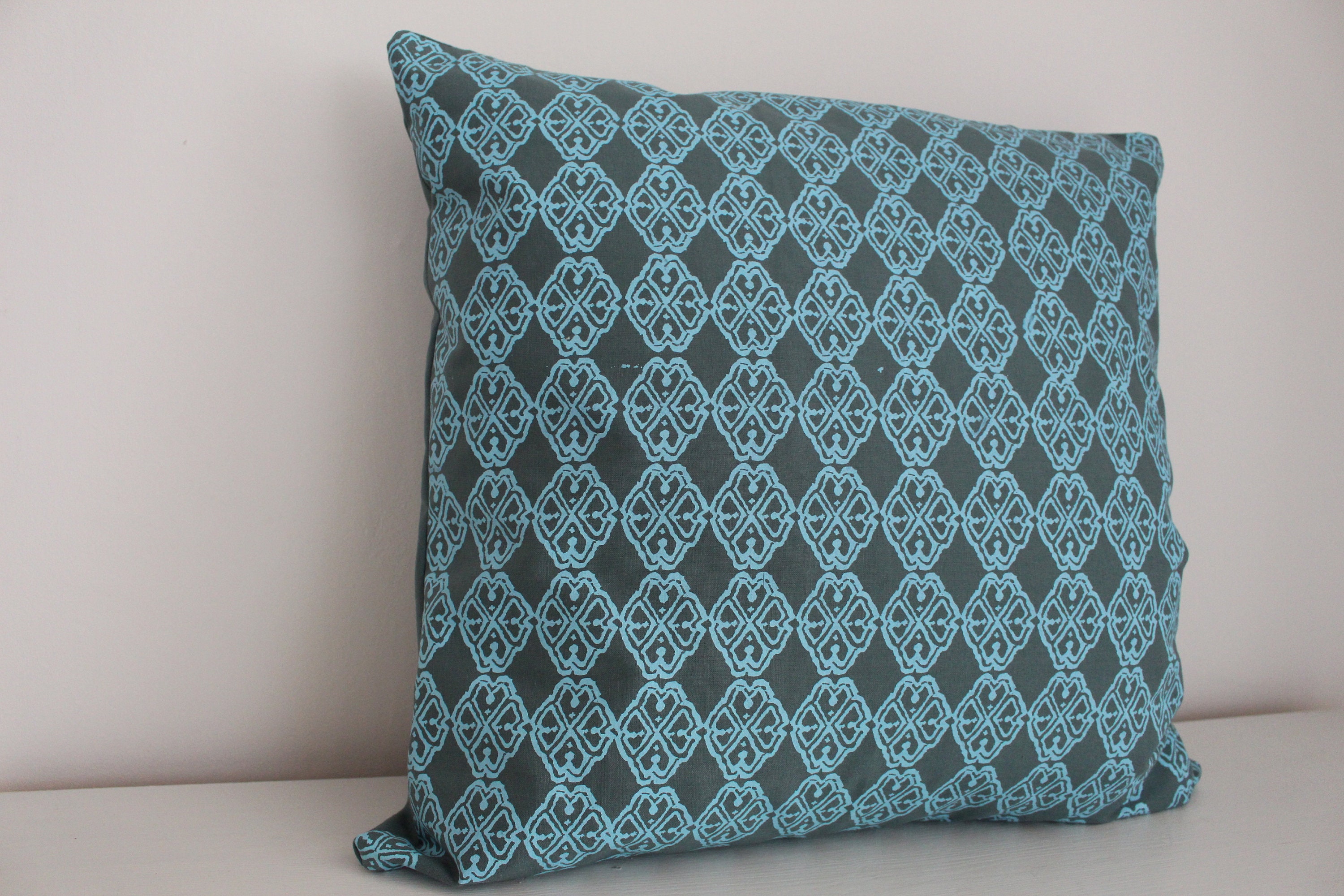 Cushion cover teal teal turquoise grey green ca 50x50 boho Etsy