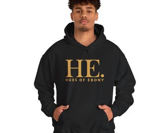 Hues of Ebony Hoodie | Black & Gold Logo Sweatshirt