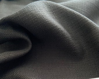 Modern Textured Woven Dark Grey Upholstery Fabric BY THE YARD