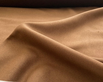 Microsuede Brown Textured Faux Suede Fabric By The Yard 57" Wide, Home Decor, Great Quality Fabric