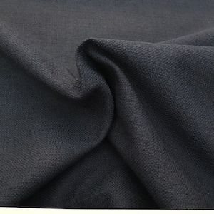 Modern Textured Cotton Woven Navy Blue Upholstery Fabric