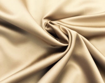 Taupe Satin Fabric- 1 7/8 YARD PIECE