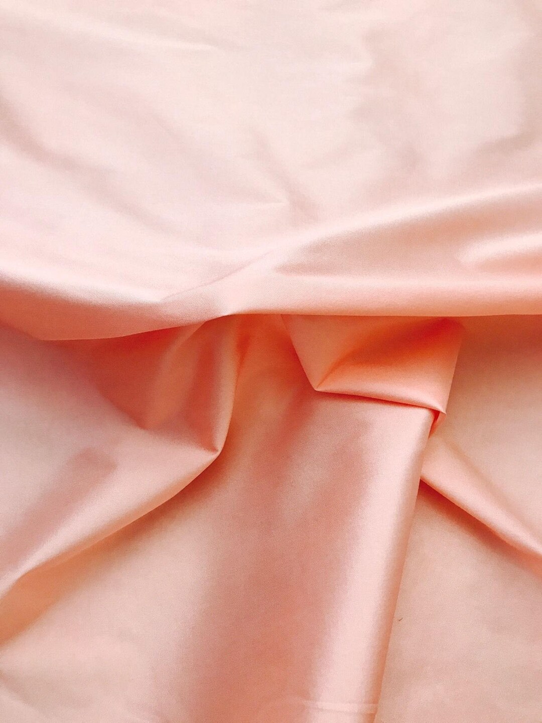 Peach-Orange Taffeta Silk Fabric main image 0