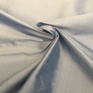 Valentine Light Blue Real Silk Fabric BY THE YARD, Wedding Silk, Silk for Dresses, Silk for Sewing